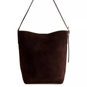 madewell suede bucket bag